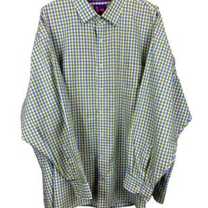 Big & Tall Plaid Blue/Green Button Up 4XLMAKE OFFER NOW!